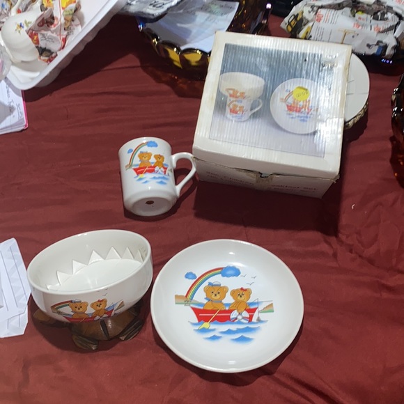 Vintage 3 piece children’s breakfast set from zellers inc. made in korea - Picture 4 of 4